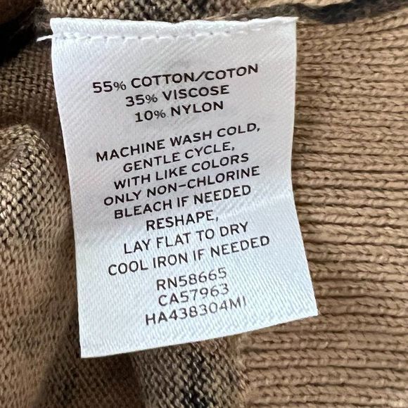 NWT HALOGEN Taupe Animal Print Crew Neck Sweater‎ (S) - Picture 6 of 7